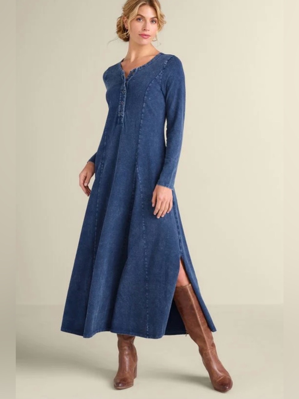 NWT Soft Surroundings Mineral Wash Knit Dress